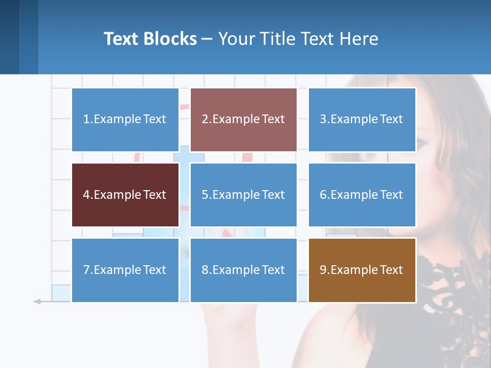 A Woman In A Black Dress With A Red Circle Over Her Head PowerPoint Template