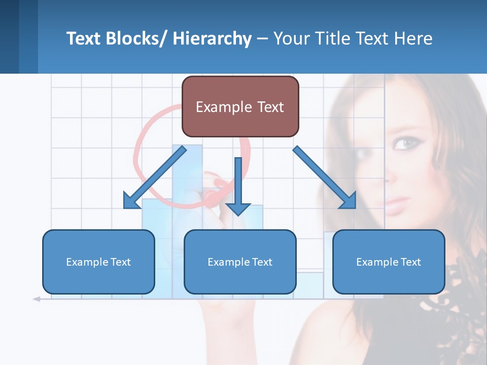 A Woman In A Black Dress With A Red Circle Over Her Head PowerPoint Template