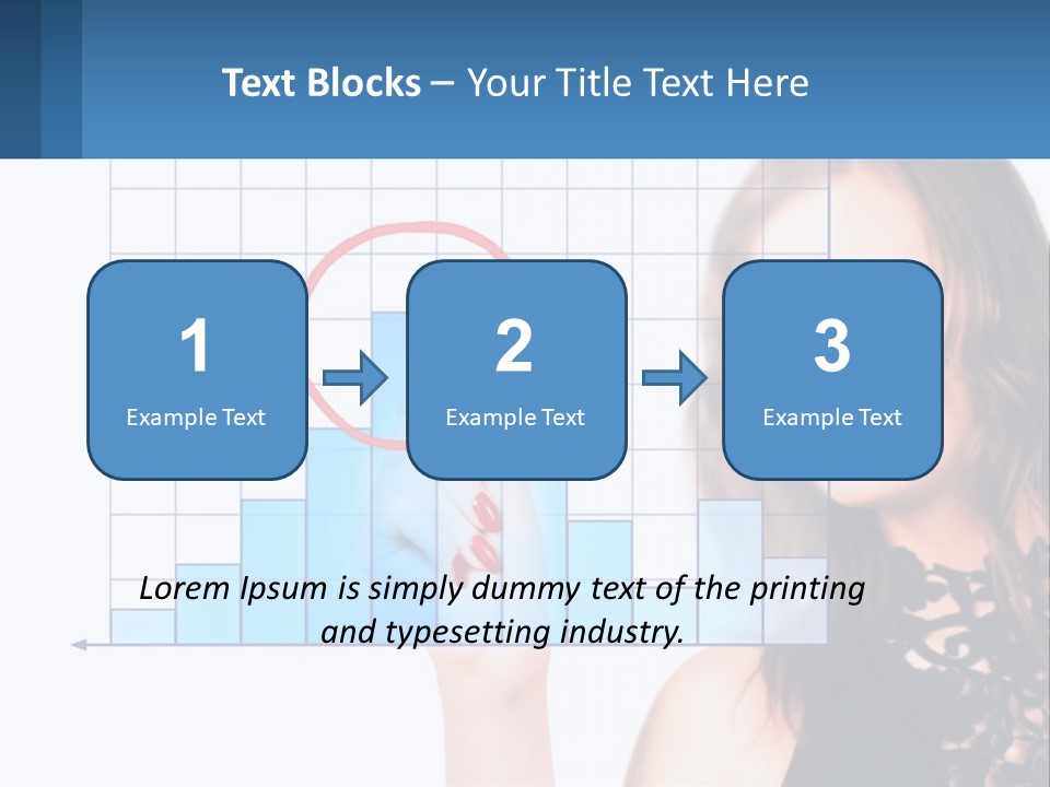 A Woman In A Black Dress With A Red Circle Over Her Head PowerPoint Template