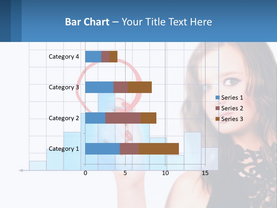 A Woman In A Black Dress With A Red Circle Over Her Head PowerPoint Template