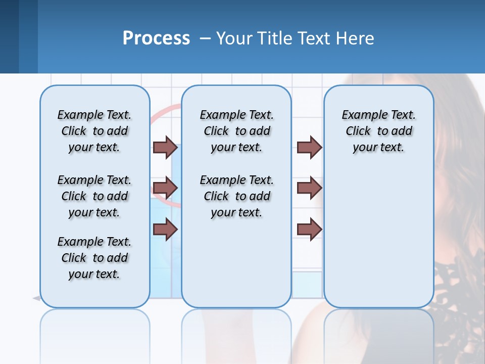 A Woman In A Black Dress With A Red Circle Over Her Head PowerPoint Template