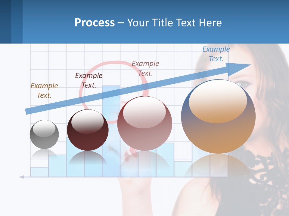 A Woman In A Black Dress With A Red Circle Over Her Head PowerPoint Template