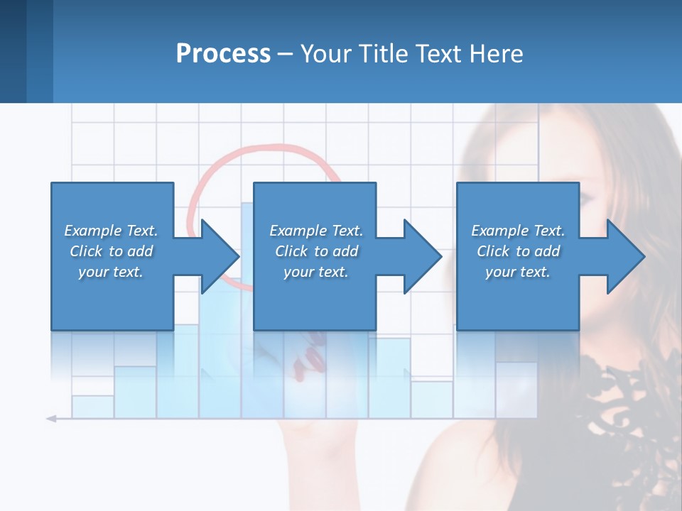A Woman In A Black Dress With A Red Circle Over Her Head PowerPoint Template