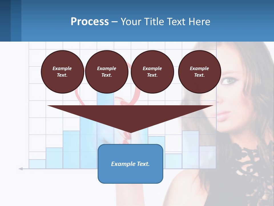 A Woman In A Black Dress With A Red Circle Over Her Head PowerPoint Template