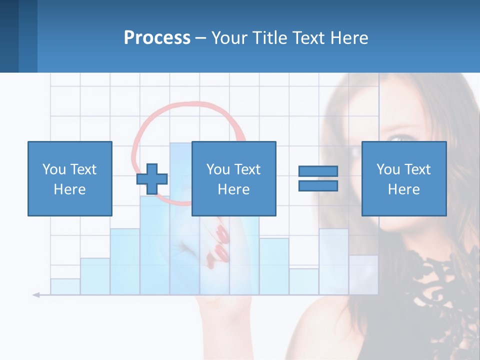 A Woman In A Black Dress With A Red Circle Over Her Head PowerPoint Template