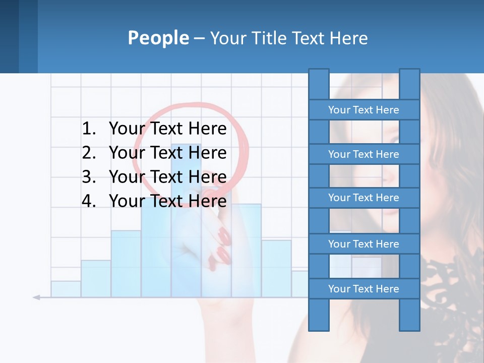 A Woman In A Black Dress With A Red Circle Over Her Head PowerPoint Template