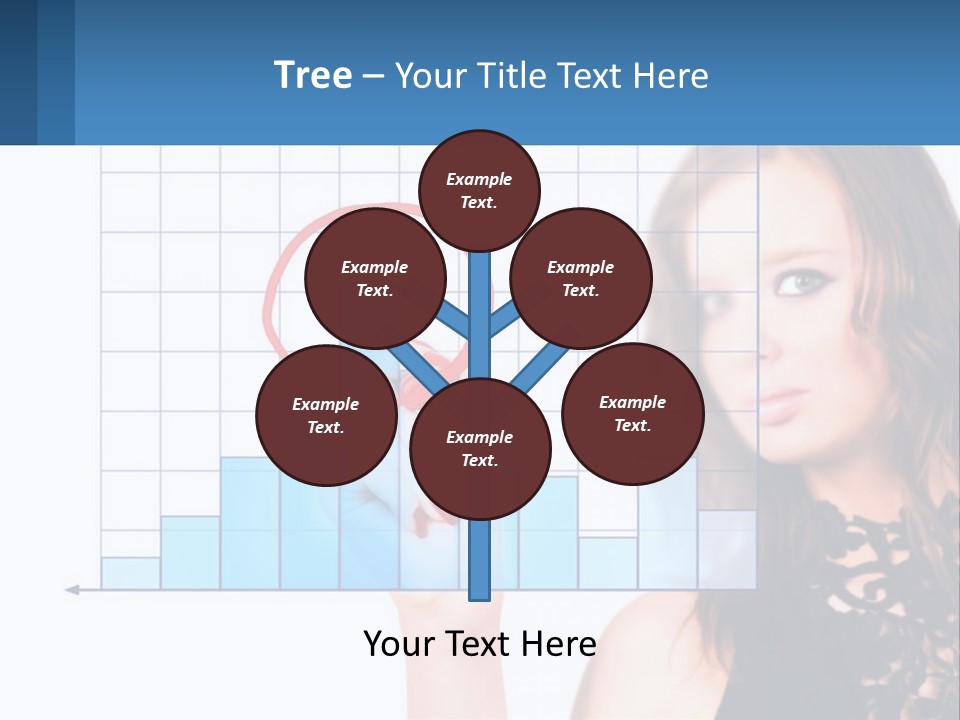 A Woman In A Black Dress With A Red Circle Over Her Head PowerPoint Template