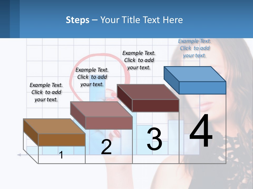 A Woman In A Black Dress With A Red Circle Over Her Head PowerPoint Template