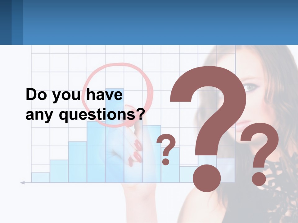 A Woman In A Black Dress With A Red Circle Over Her Head PowerPoint Template