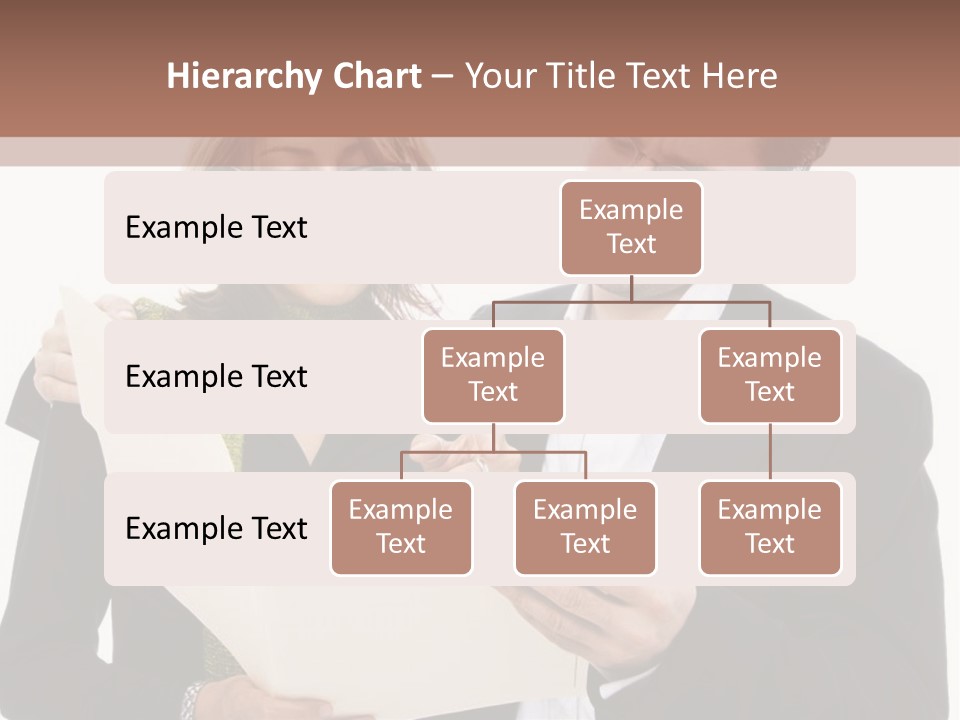 A Man And Woman Looking At A Piece Of Paper PowerPoint Template