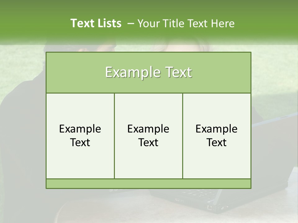 A Man And Woman Sitting At A Table Looking At A Laptop PowerPoint Template