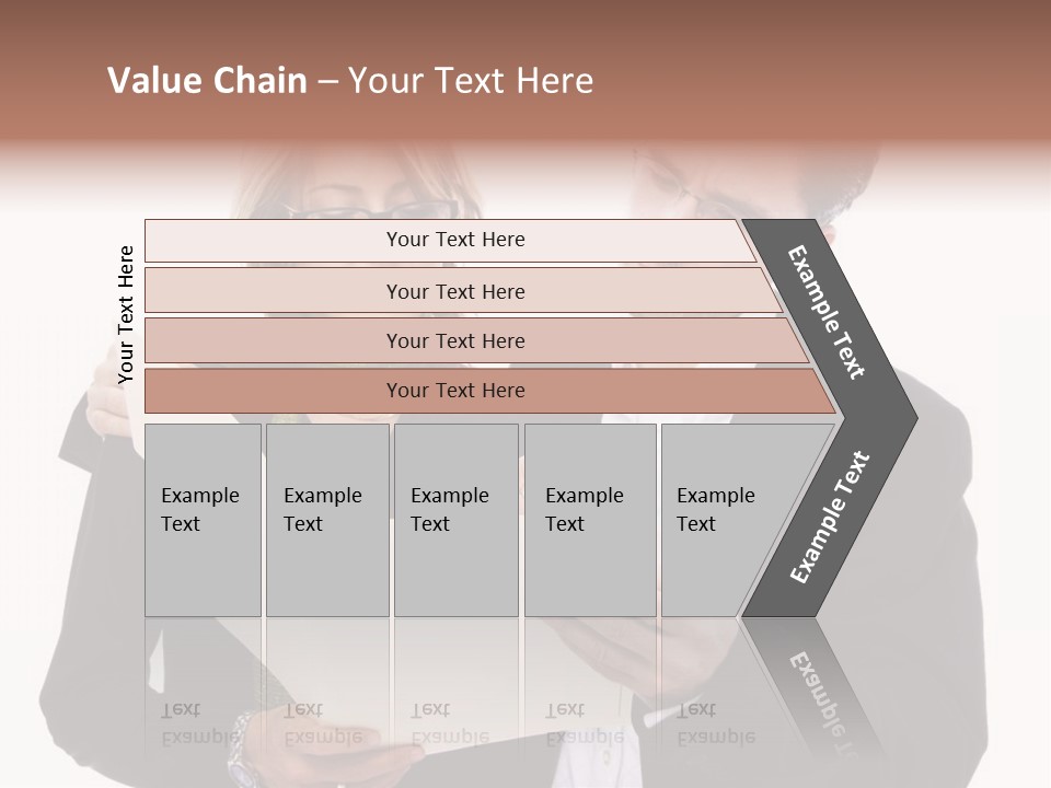 A Man And Woman Looking At A Piece Of Paper PowerPoint Template