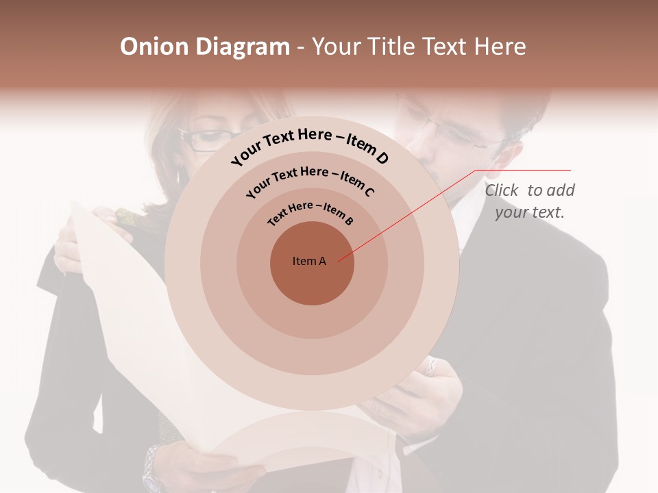 A Man And Woman Looking At A Piece Of Paper PowerPoint Template