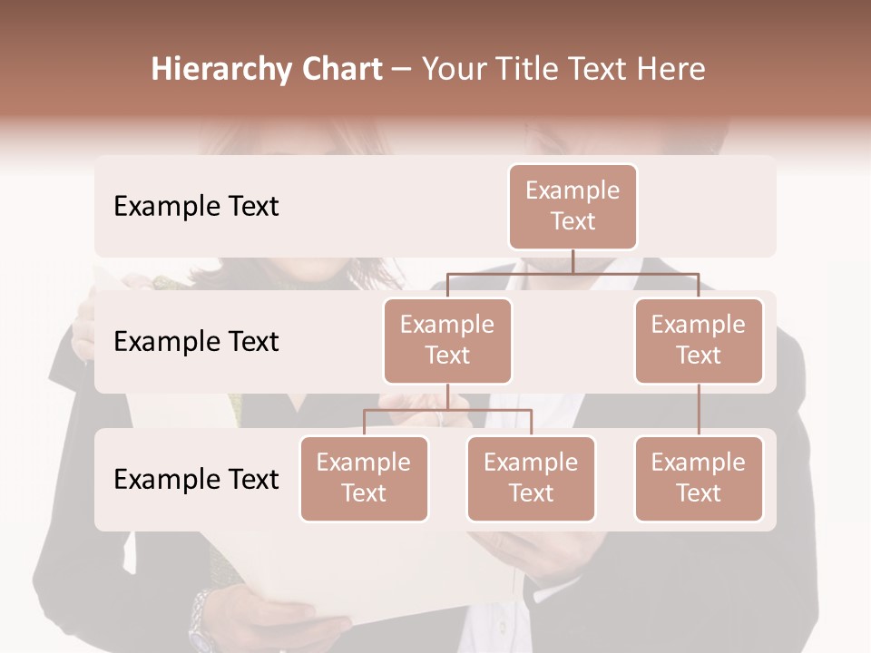 A Man And Woman Looking At A Piece Of Paper PowerPoint Template