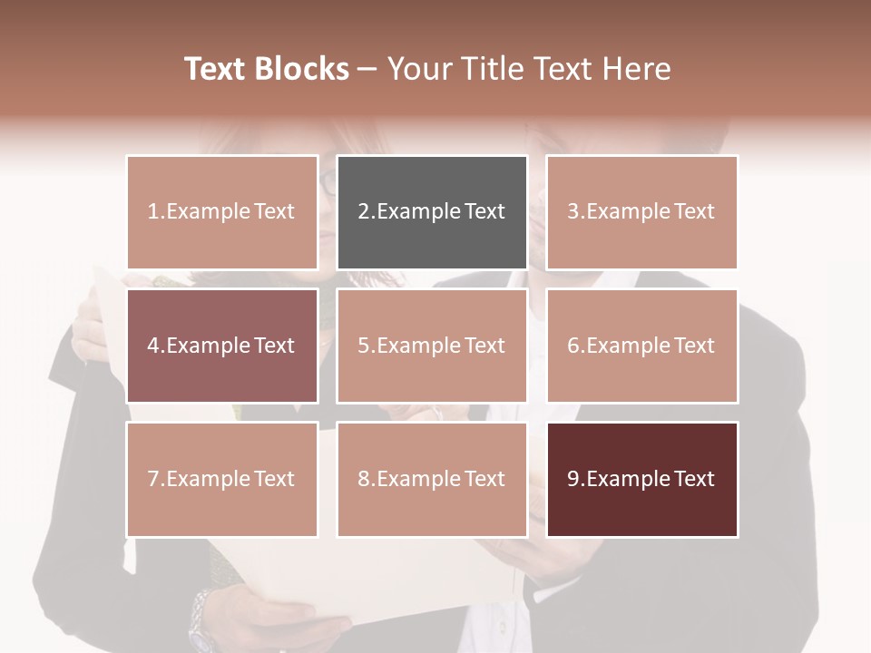 A Man And Woman Looking At A Piece Of Paper PowerPoint Template