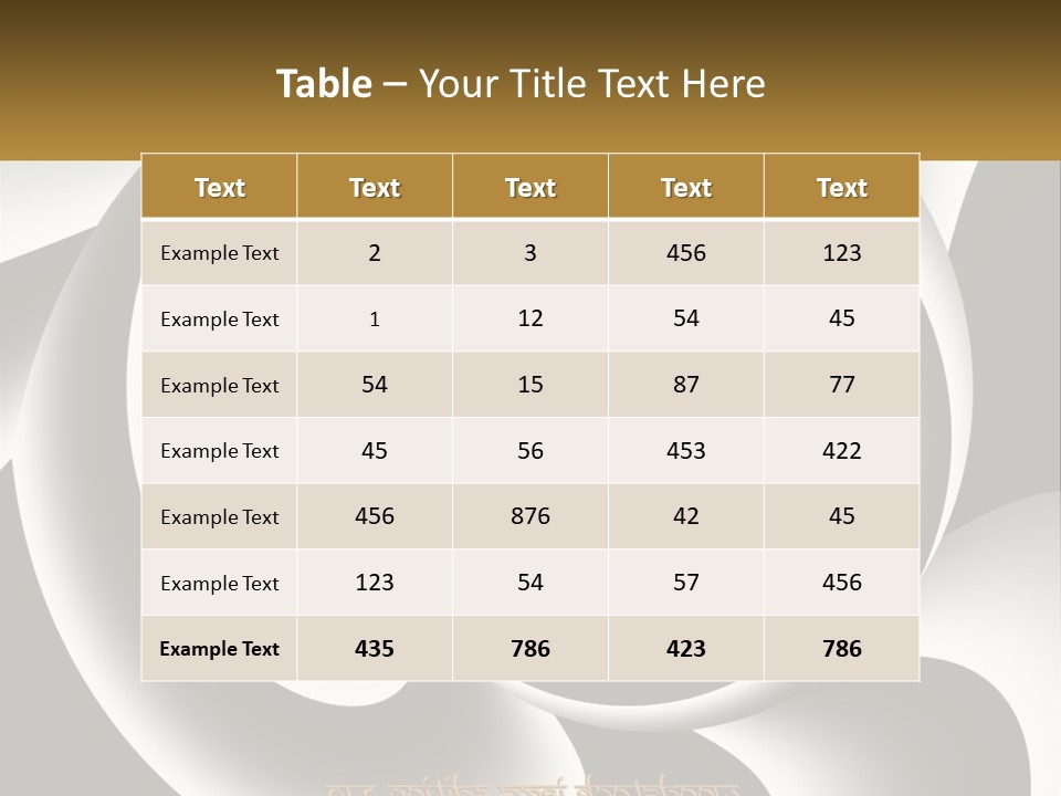 A Black And White Spiral Design With A Gold Frame PowerPoint Template