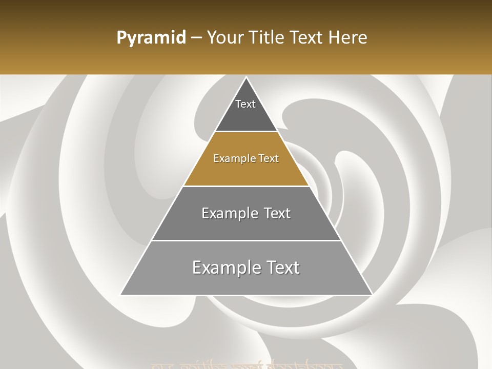 A Black And White Spiral Design With A Gold Frame PowerPoint Template