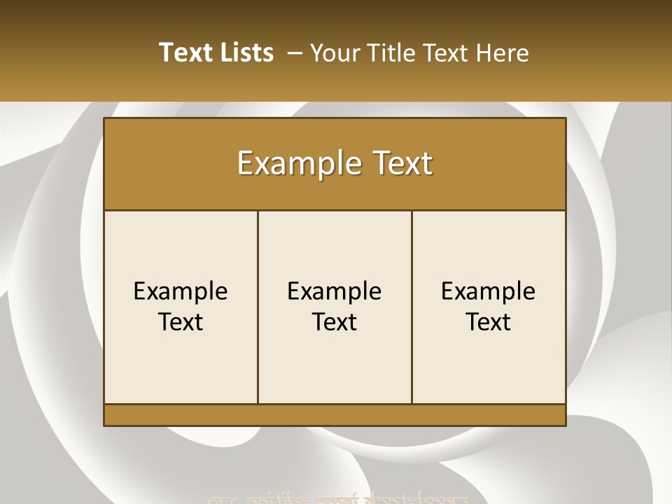 A Black And White Spiral Design With A Gold Frame PowerPoint Template