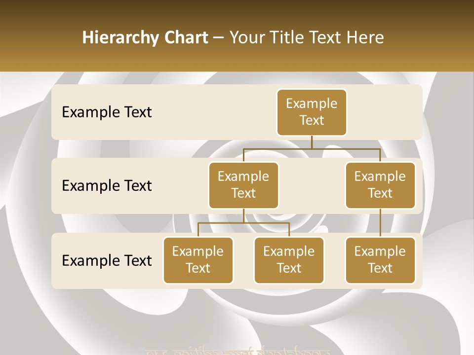 A Black And White Spiral Design With A Gold Frame PowerPoint Template