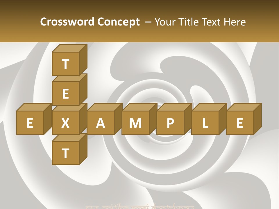 A Black And White Spiral Design With A Gold Frame PowerPoint Template