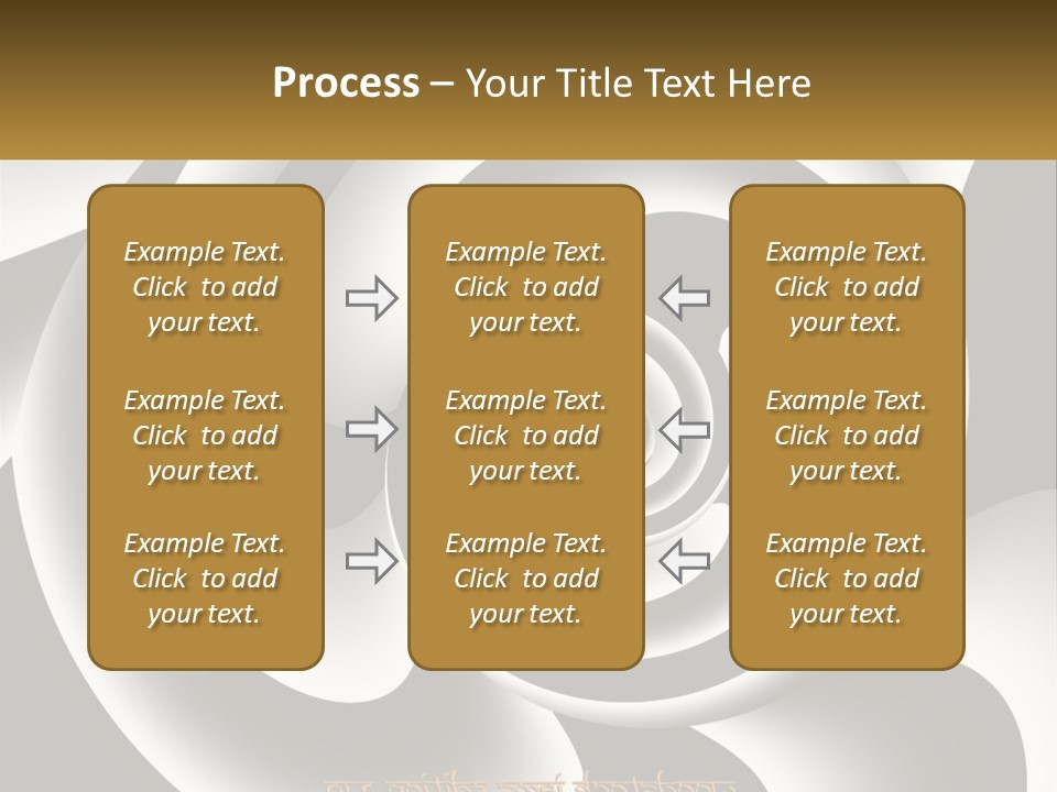 A Black And White Spiral Design With A Gold Frame PowerPoint Template