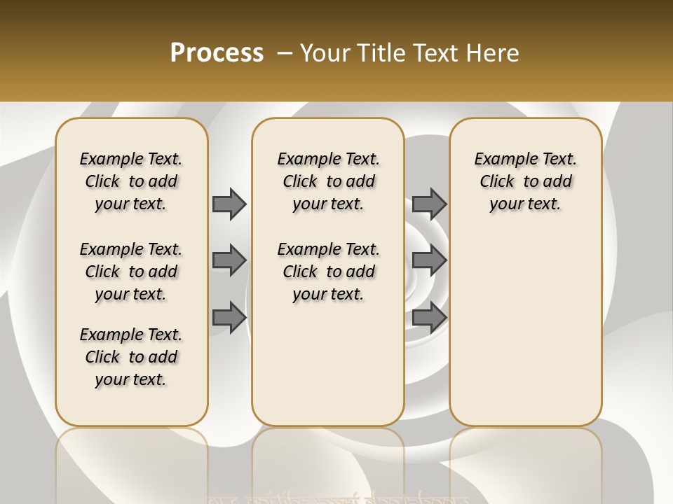 A Black And White Spiral Design With A Gold Frame PowerPoint Template