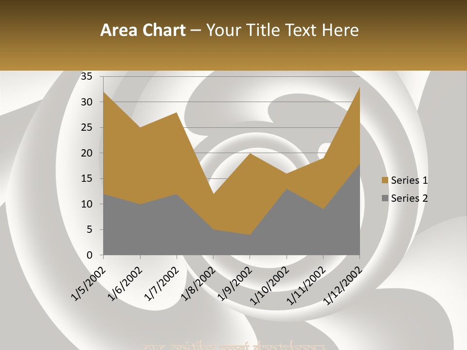 A Black And White Spiral Design With A Gold Frame PowerPoint Template