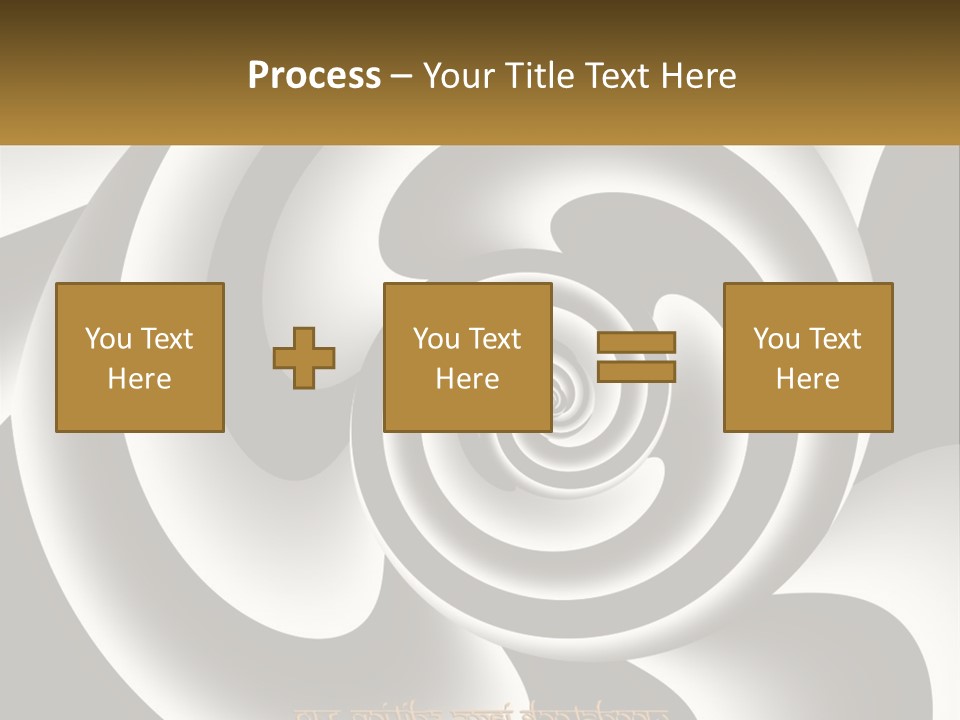 A Black And White Spiral Design With A Gold Frame PowerPoint Template