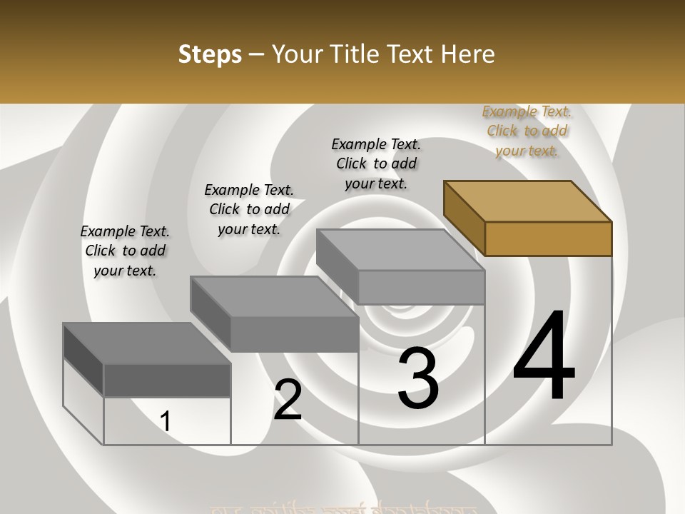 A Black And White Spiral Design With A Gold Frame PowerPoint Template