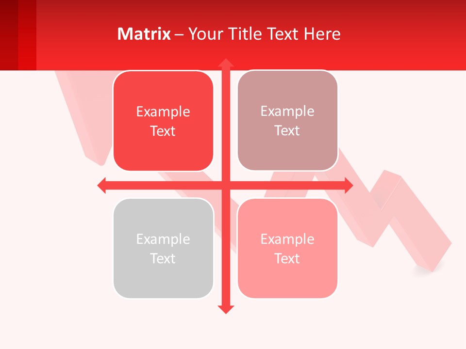 A Red Arrow With A White Background PowerPoint Template