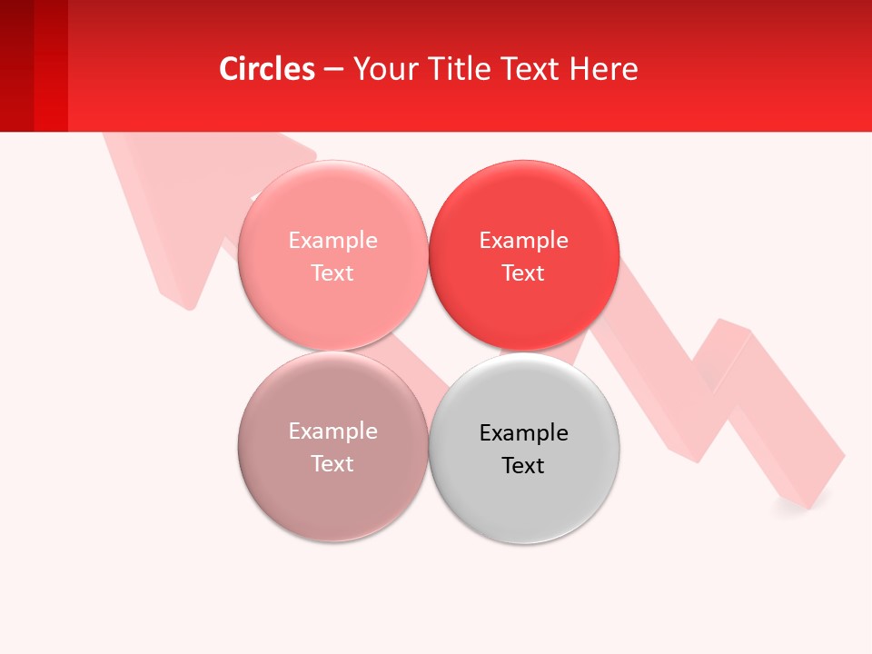 A Red Arrow With A White Background PowerPoint Template