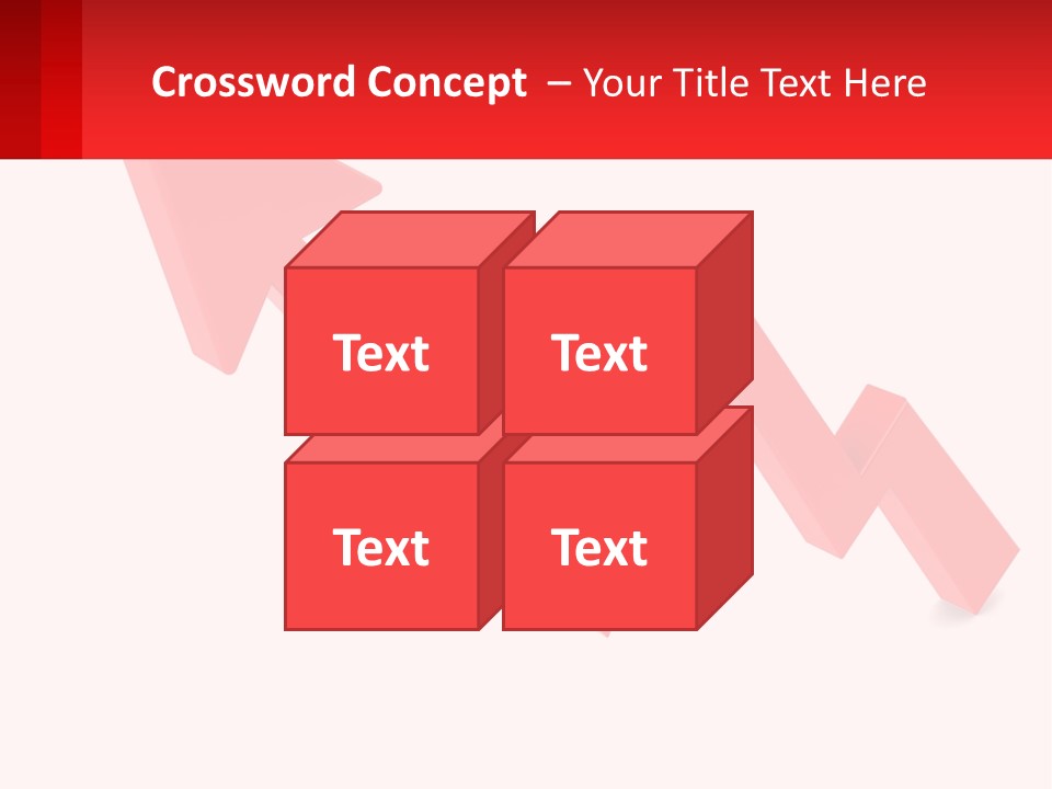 A Red Arrow With A White Background PowerPoint Template