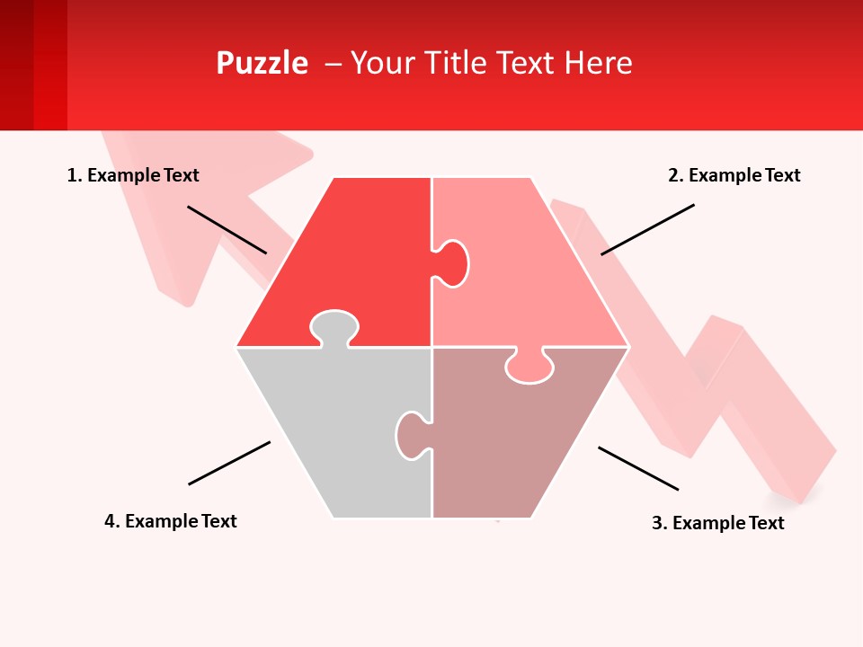 A Red Arrow With A White Background PowerPoint Template