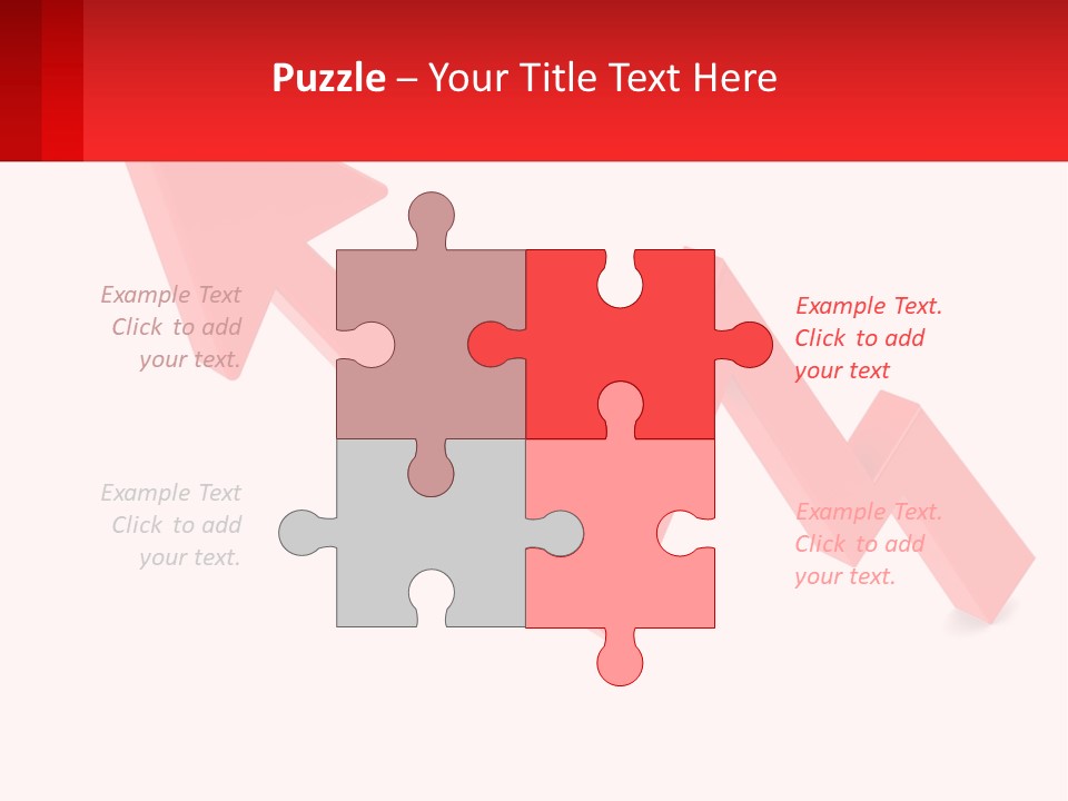 A Red Arrow With A White Background PowerPoint Template