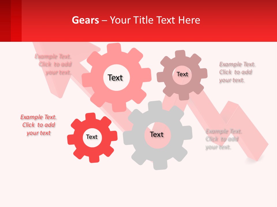 A Red Arrow With A White Background PowerPoint Template