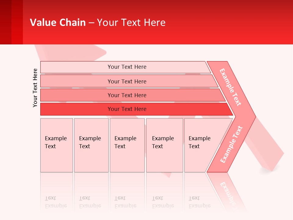A Red Arrow With A White Background PowerPoint Template