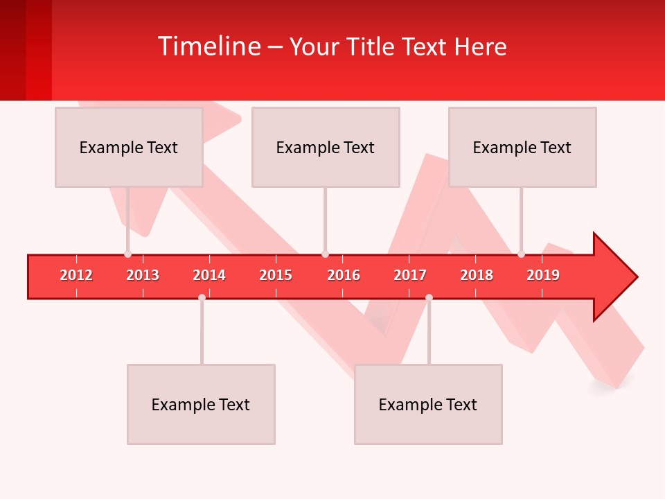 A Red Arrow With A White Background PowerPoint Template