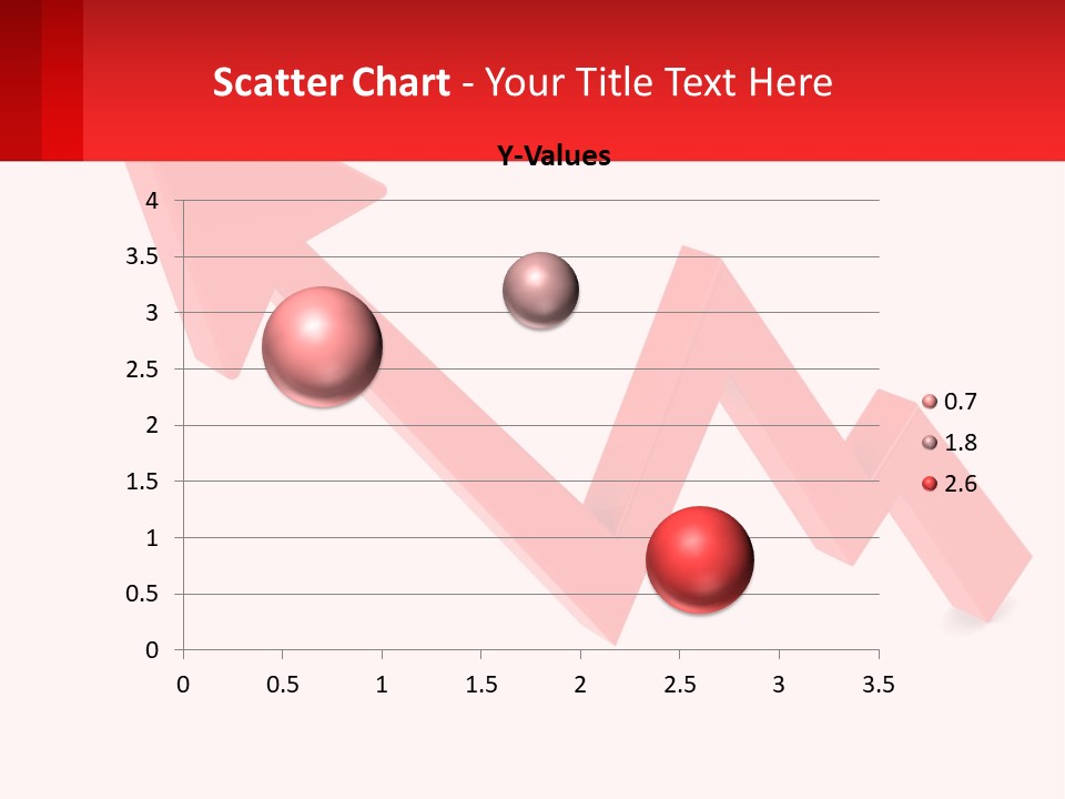 A Red Arrow With A White Background PowerPoint Template