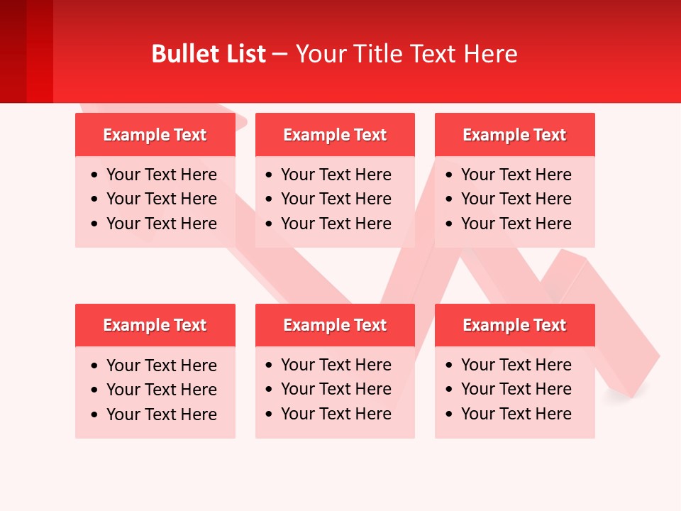 A Red Arrow With A White Background PowerPoint Template