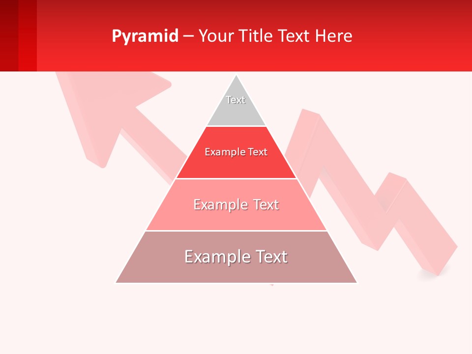 A Red Arrow With A White Background PowerPoint Template