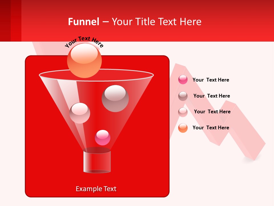 A Red Arrow With A White Background PowerPoint Template