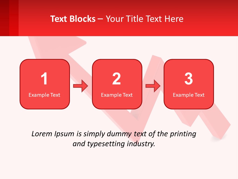 A Red Arrow With A White Background PowerPoint Template
