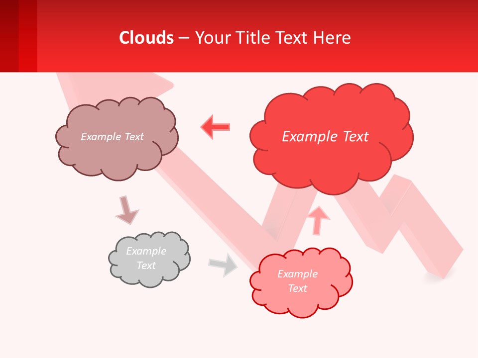 A Red Arrow With A White Background PowerPoint Template