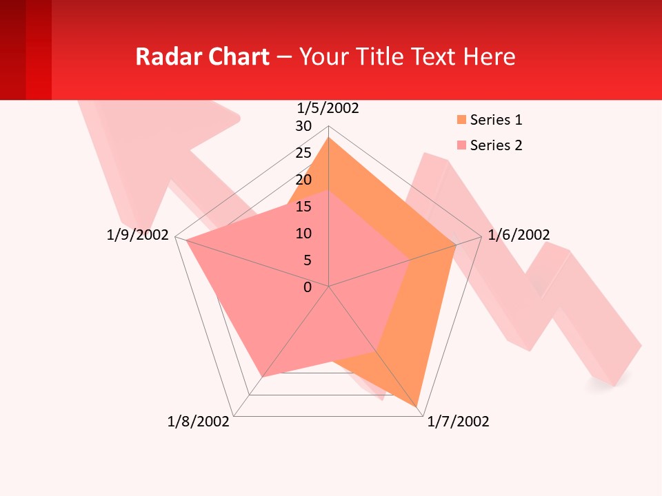 A Red Arrow With A White Background PowerPoint Template