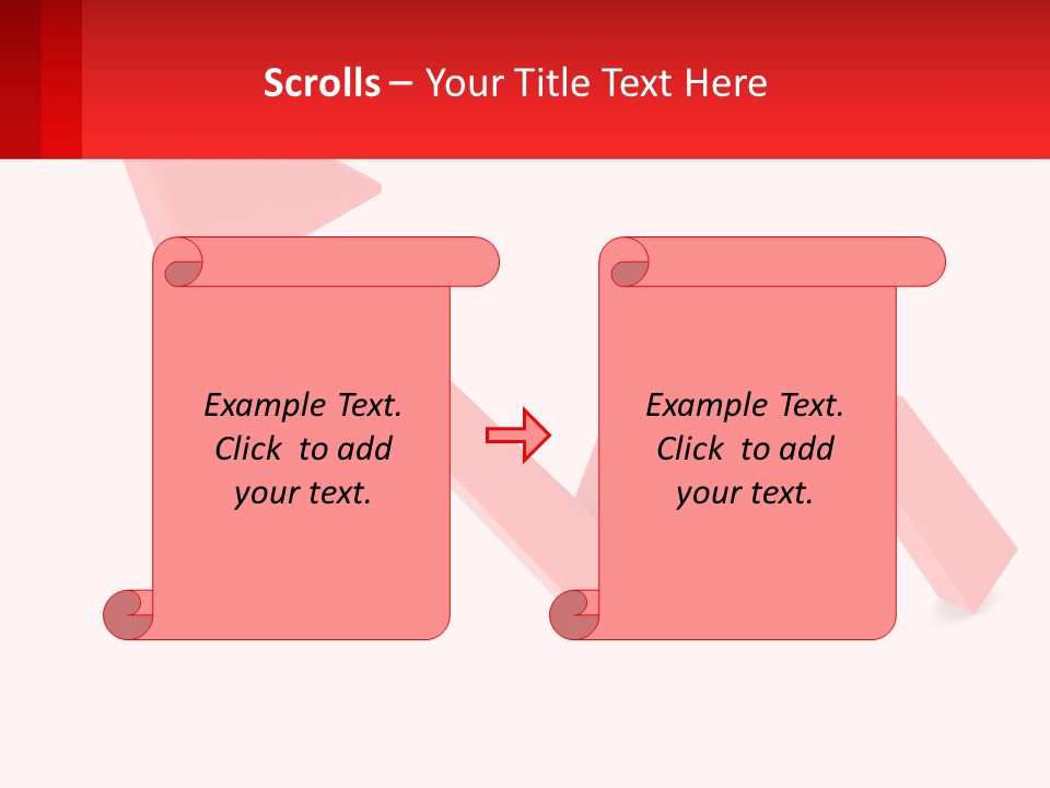 A Red Arrow With A White Background PowerPoint Template