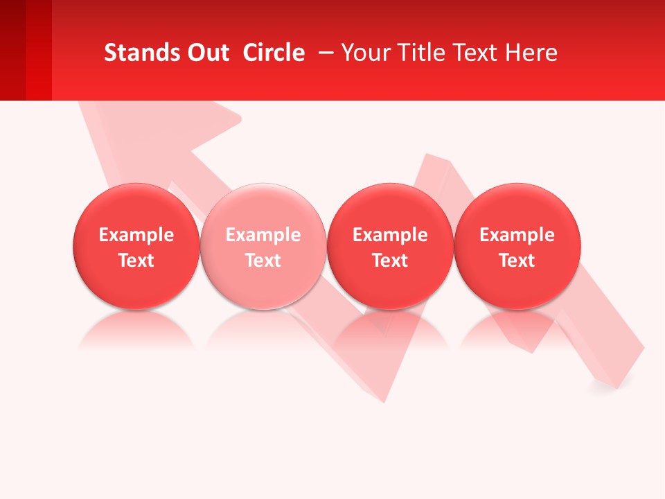 A Red Arrow With A White Background PowerPoint Template