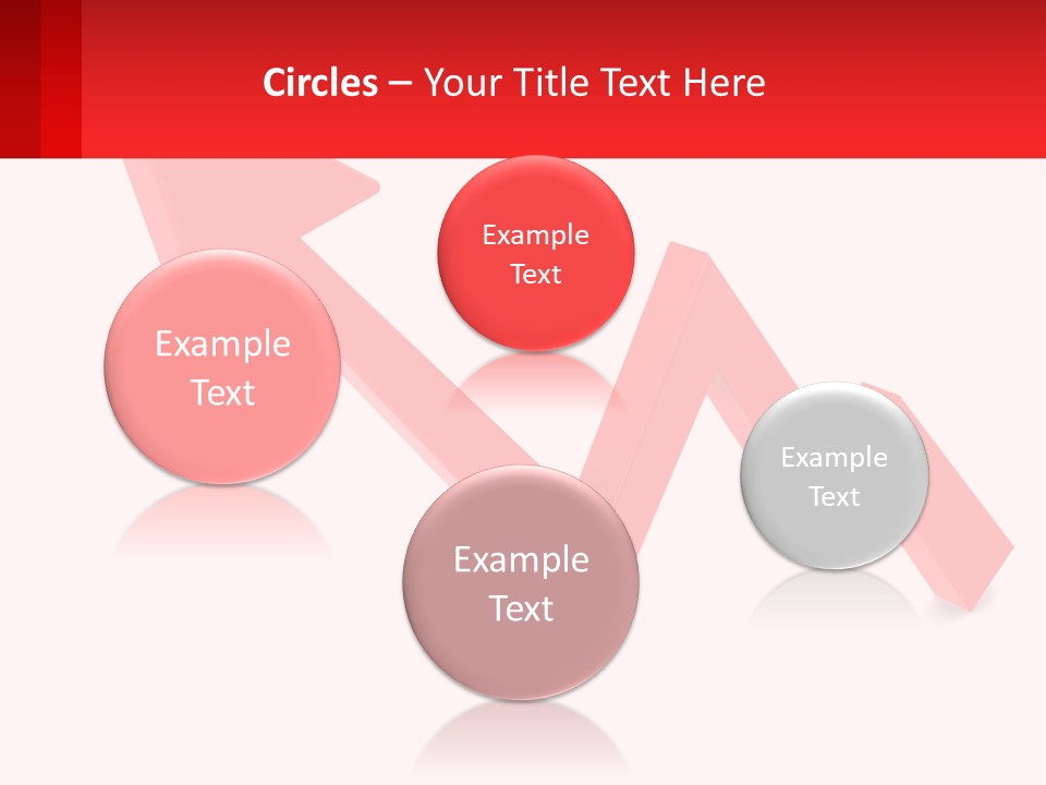 A Red Arrow With A White Background PowerPoint Template