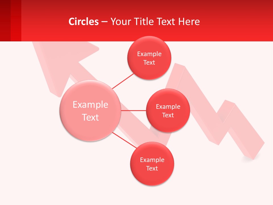 A Red Arrow With A White Background PowerPoint Template