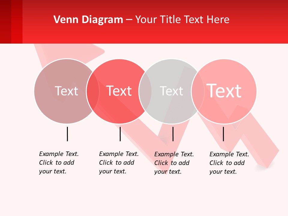 A Red Arrow With A White Background PowerPoint Template