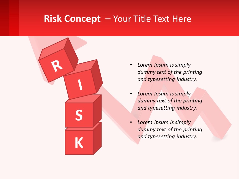 A Red Arrow With A White Background PowerPoint Template